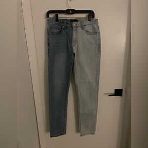 Two-Tone Denim Jeans